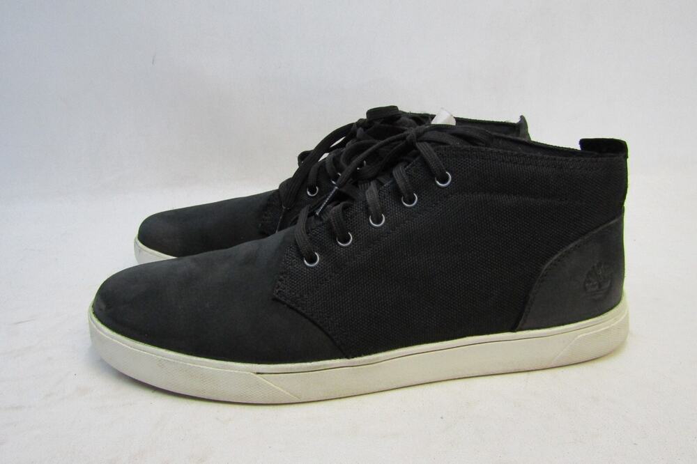 Timberland Mens Size 11.5 M Black Suede Lace Up Ankle Casual Sneaker Boots